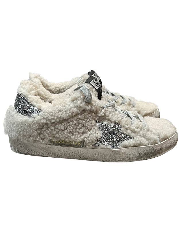 Superstar Glitter Shearling Low Top Sneakers Beige - GOLDEN GOOSE - BALAAN 2