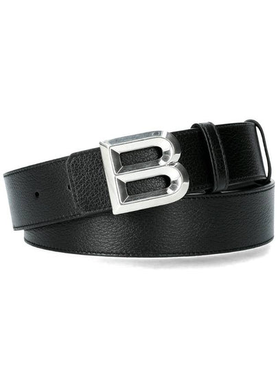 Logo Buckle Leather Belt Black - BALLY - BALAAN 2