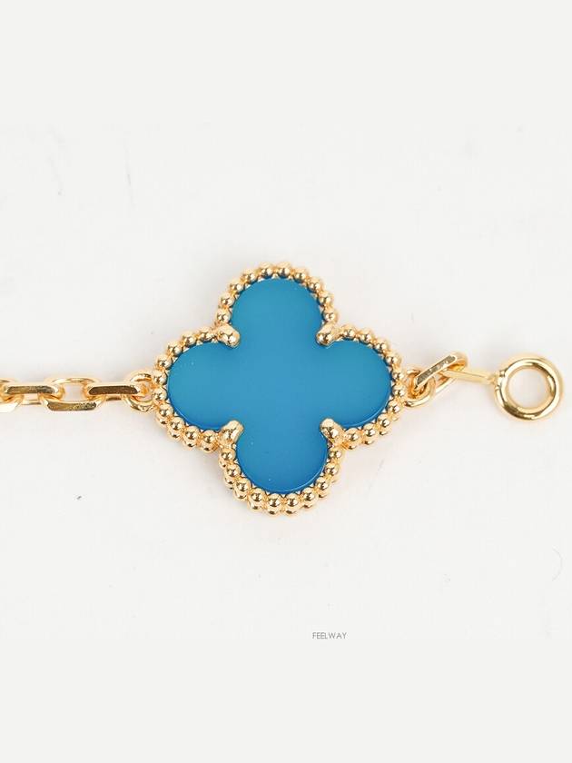 Van Cleef Arpels Vintage Alhambra Bracelet 5 Motif Yellow Gold Agate 74190 - VANCLEEFARPELS - BALAAN 4