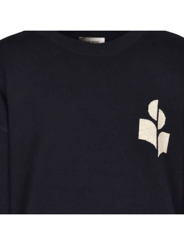 Men's Atley Logo Print Knit Top Navy - ISABEL MARANT - BALAAN 5