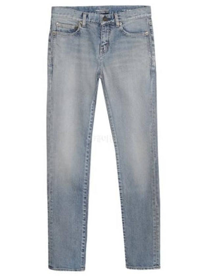 Slim Fit Straight Jeans Blue - SAINT LAURENT - BALAAN 2