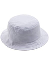 Logo Paris Sun Patch Cotton Bucket Hat White - KENZO - BALAAN 4