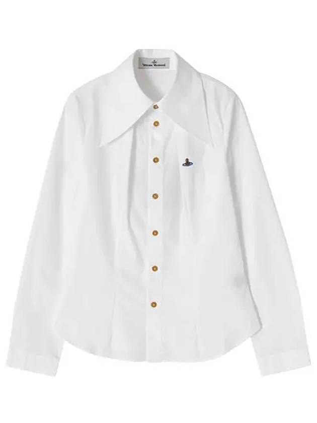 W Violin Logo Shirt White - VIVIENNE WESTWOOD - BALAAN 5