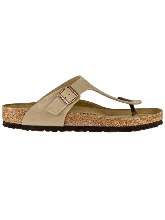 Gizeh Oiled Leather Flip Flops Tobacco Brown - BIRKENSTOCK - BALAAN 3