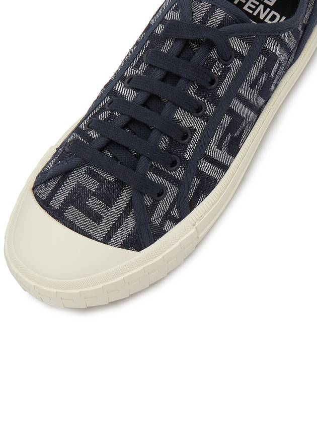 Domino FF Morty Denim Low Top Sneakers Blue - FENDI - BALAAN 8