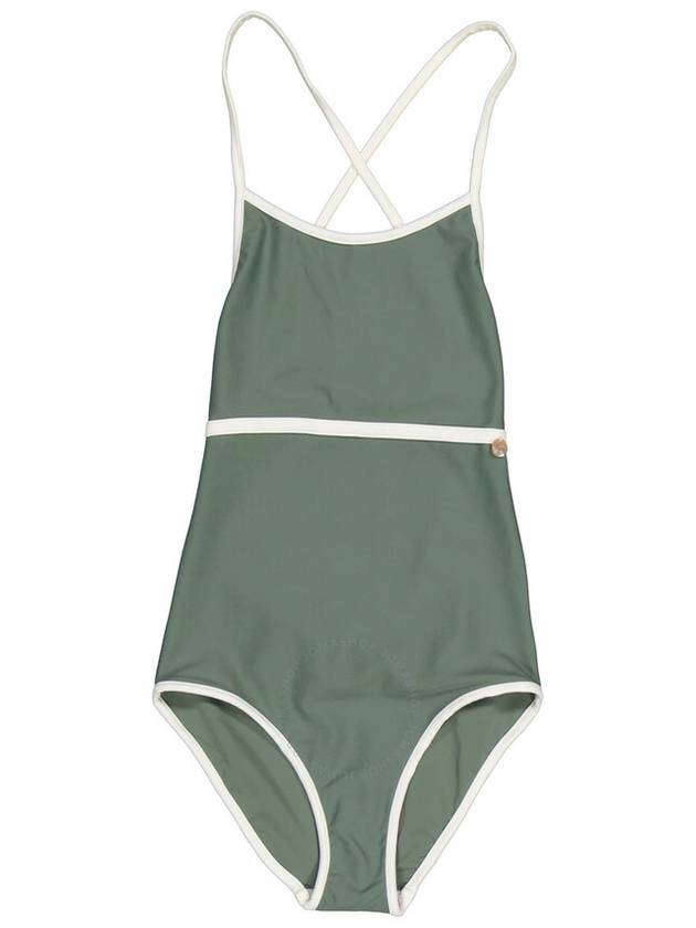 Bonpoint Girls Vert Ardoise Altamura 1-Piece Swimsuit, Size 12A - BONPOINT - BALAAN 1