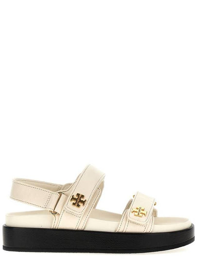 Kira Sports Logo Leather Sandals New Ivory - TORY BURCH - BALAAN 2