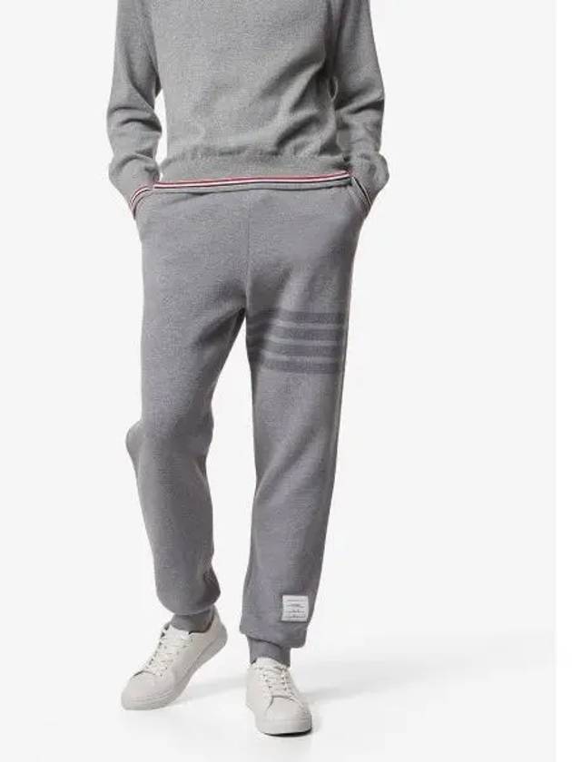 4 Bar Loopback Wool Track Pants Light Grey - THOM BROWNE - BALAAN 2