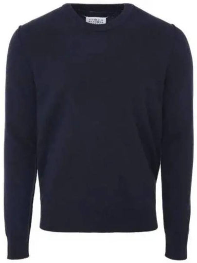 Crew Neck Cashmere Knit Top Navy - MAISON MARGIELA - BALAAN 2