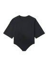 Women's Triangle Hem Cotton Short Sleeve T-Shirt Black - MAISON MARGIELA - BALAAN 1