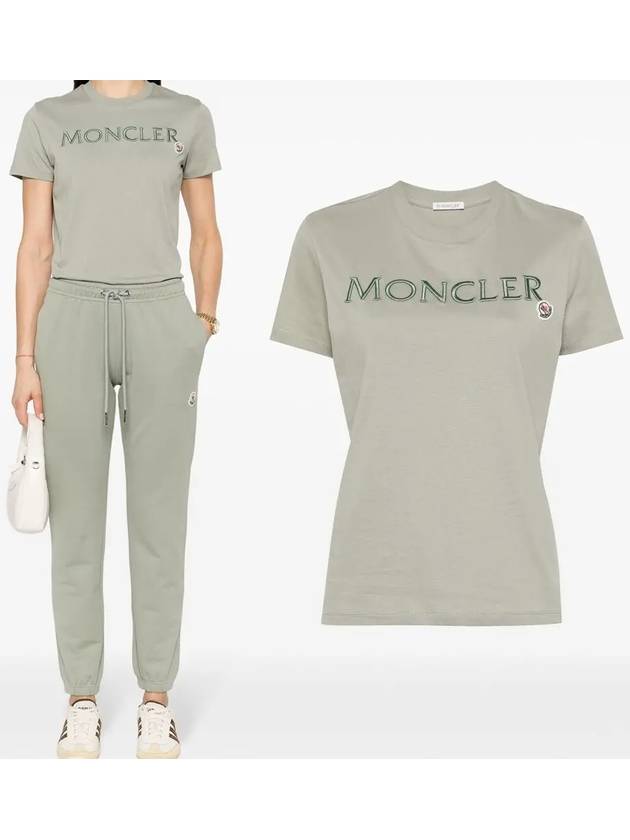 Embossed Logo Women s Cotton Short Sleeve T Shirt 8C00006 829HP - MONCLER - BALAAN 1