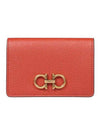 Gancini Leather Card Wallet Lamas - SALVATORE FERRAGAMO - BALAAN 1