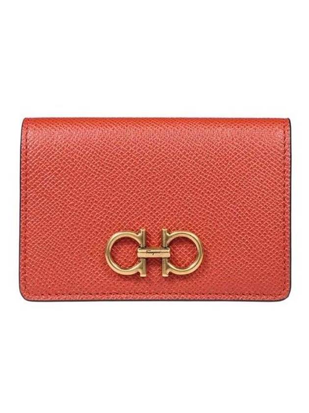 Gancini Leather Card Wallet Lamas - SALVATORE FERRAGAMO - BALAAN 1