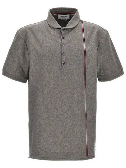 RWB Stripe Polo Shirt Grey - THOM BROWNE - BALAAN 2