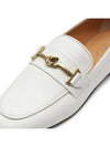 Women's Double T Logo Leather Loafers White - TOD'S - BALAAN 6