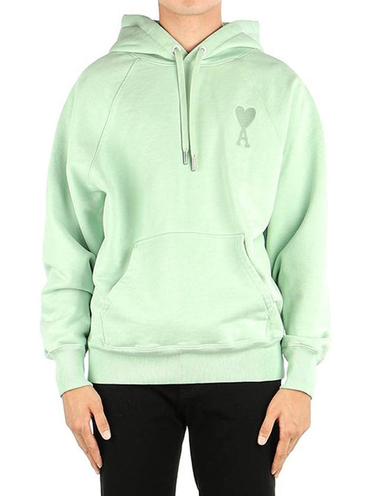 Heart Logo Hoodie Green - AMI - BALAAN.