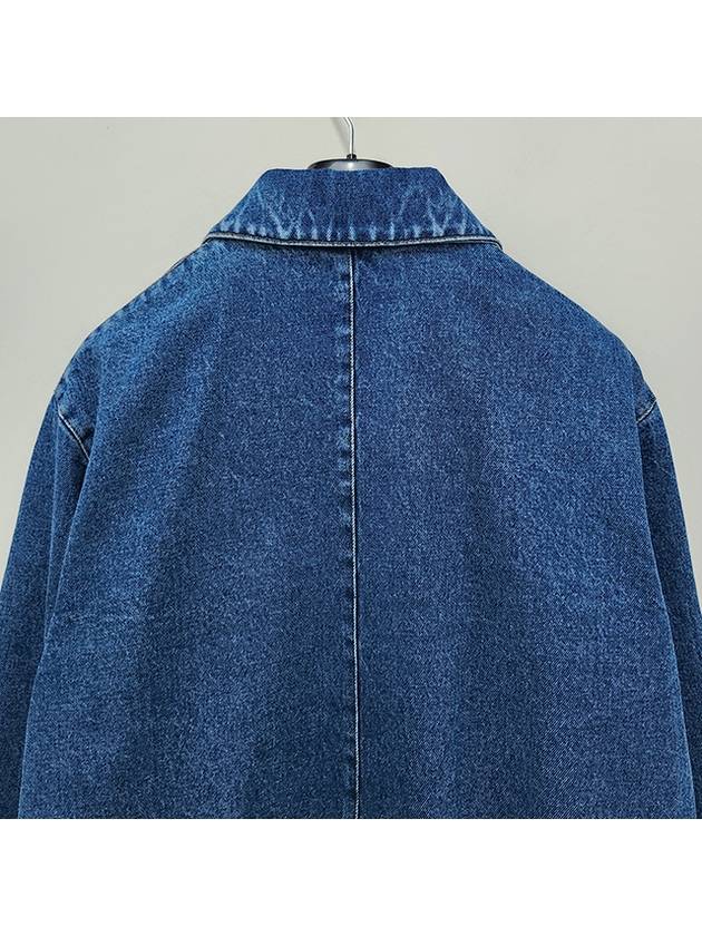 De Coeur Zipped Denim Jacket Blue - AMI - BALAAN 9