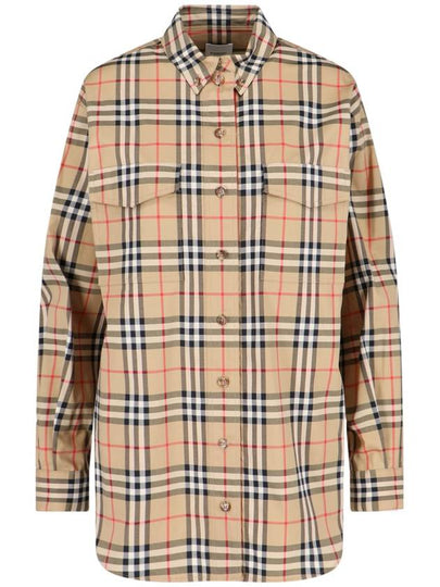 Vintage Check Motif Shirt Beige - BURBERRY - BALAAN 2