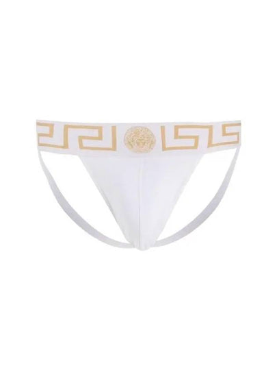 Men's Greca Border Jock Strap Briefs White - VERSACE - BALAAN 2