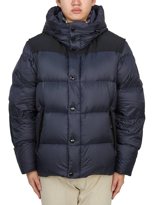 Hooded Nylon Down Padding Navy - BURBERRY - BALAAN 2