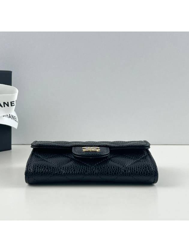 Classic Grained Calfskin Card Wallet Black - CHANEL - BALAAN 10