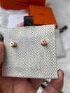 Mini Pop H Earrings Gold Orange Soie - HERMES - BALAAN 10