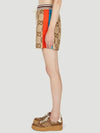 Jumbo Gg Stripe Tape Shorts Beige - GUCCI - BALAAN 4