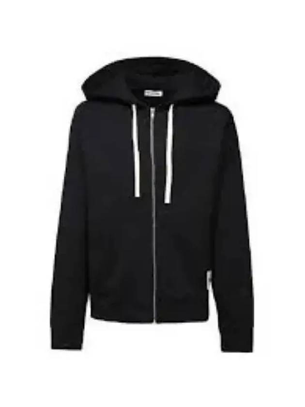 Women's Logo Cotton Zip Up Hoodie Black - JIL SANDER - BALAAN 2