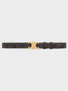 Monogram Triomphe Buckle Medium Leather Belt Tan - CELINE - BALAAN 3