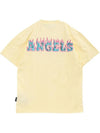 Flames T-Shirt White Purple PMAA072S23JER0060137 - PALM ANGELS - BALAAN 3