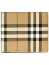 Check Pattern Half Halfwallet Beige - BURBERRY - BALAAN 3