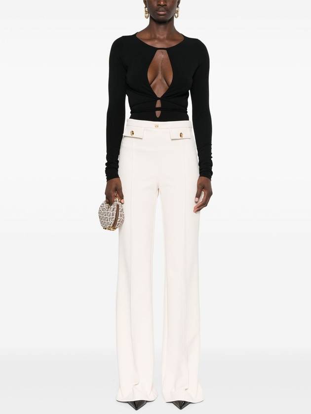 logo-plaque flared trousers - ELISABETTA FRANCHI - BALAAN 2