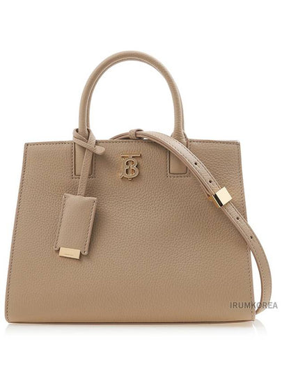 Mini Frances Leather Tote Bag Beige - BURBERRY - BALAAN 2