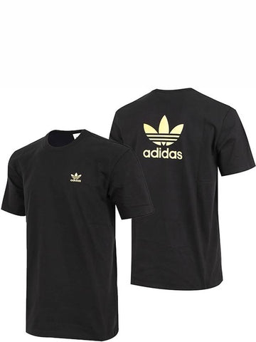 Adicolor Backfront Trefoil Short Sleeve T-Shirt Black - ADIDAS - BALAAN 1