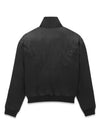 Satin Teddy Zip-Up Jacket Black - SAINT LAURENT - BALAAN 4