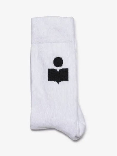 Embroidered Logo Socks White - ISABEL MARANT - BALAAN 2