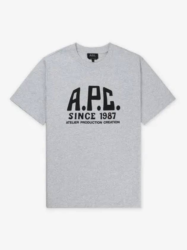 Print Label Short Sleeve T-Shirt Grey - A.P.C. - BALAAN 2