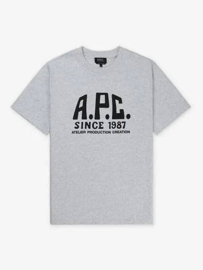 Print Label Short Sleeve T-Shirt Grey - A.P.C. - BALAAN 2