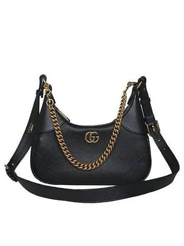 731817 Black Leather Aphrodite Small Chain Shoulder Bag Cross 2WAY - GUCCI - BALAAN 1