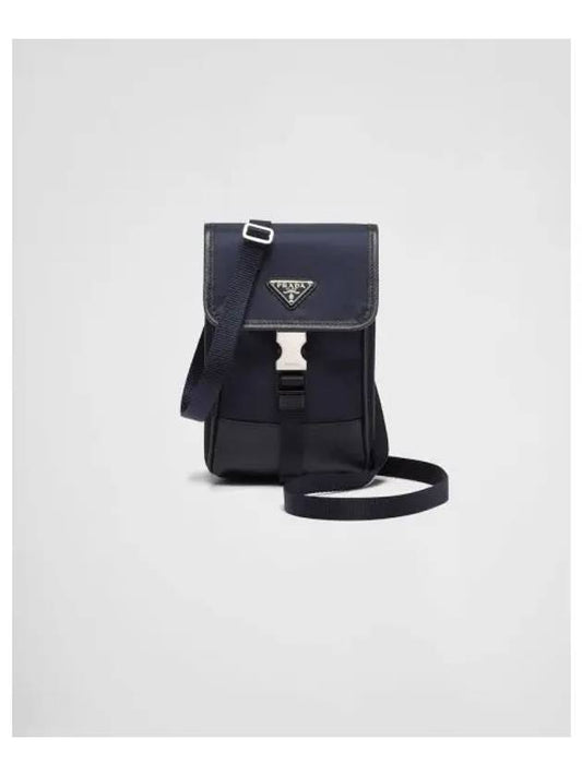 Re-Nylon Saffiano Leather Mini Bag Navy - PRADA - BALAAN.