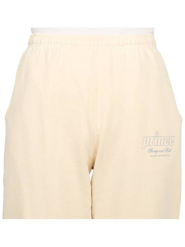 Print Cotton Track Pants Cream - SPORTY & RICH - BALAAN 7