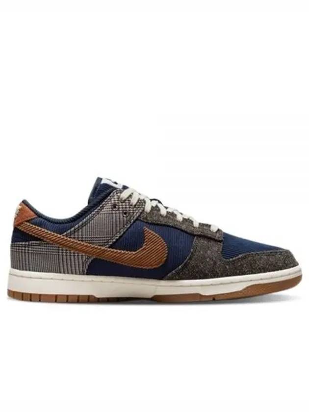 Dunk Tweed Corduroy Low Top Sneakers Midnight Navy Baroque Brown - NIKE - BALAAN 2