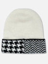 Season CC logo hound check cashmere beanie ivory aa8624 - CHANEL - BALAAN 2