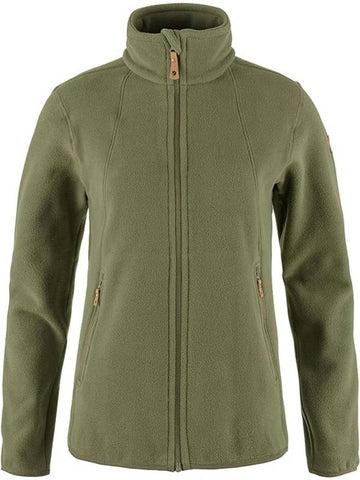 Women's Stina Fleece Zip-Up Jacket Green - FJALL RAVEN - BALAAN 1