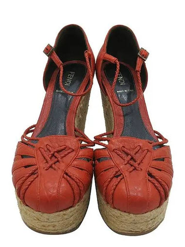 Smith Market Used Luxury Orange Shoes Women s - FENDI - BALAAN 1