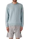 Compass Embroidered Crew Neck Organic Cotton Knit Top Sky Blue - STONE ISLAND - BALAAN 2