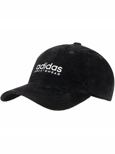 Corduroy Dad Ball Cap Black Grey Two - ADIDAS - BALAAN 1