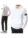 Wappen Patch Classic Fleece Hoodie White - STONE ISLAND - BALAAN 2