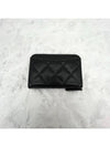 Classic Zipped Coin Purse Grained Calfskin & Gold Black - CHANEL - BALAAN 3