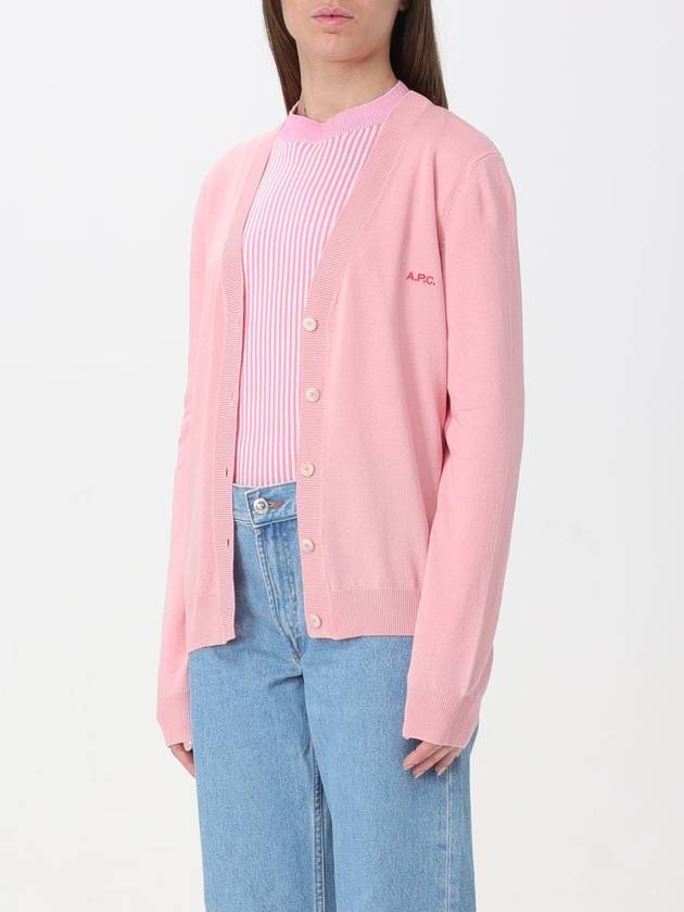 Bella Logo Embroidery Cardigan Pink - A.P.C. - BALAAN 2